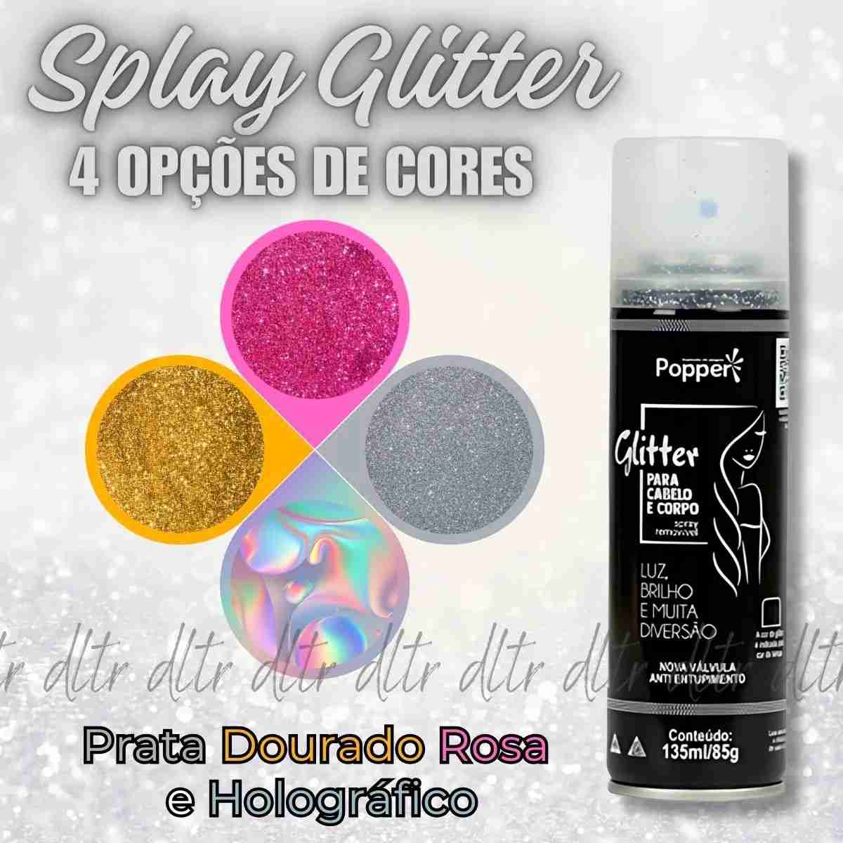 TINTA SPRAY GLITER P/CABELO E CORPO